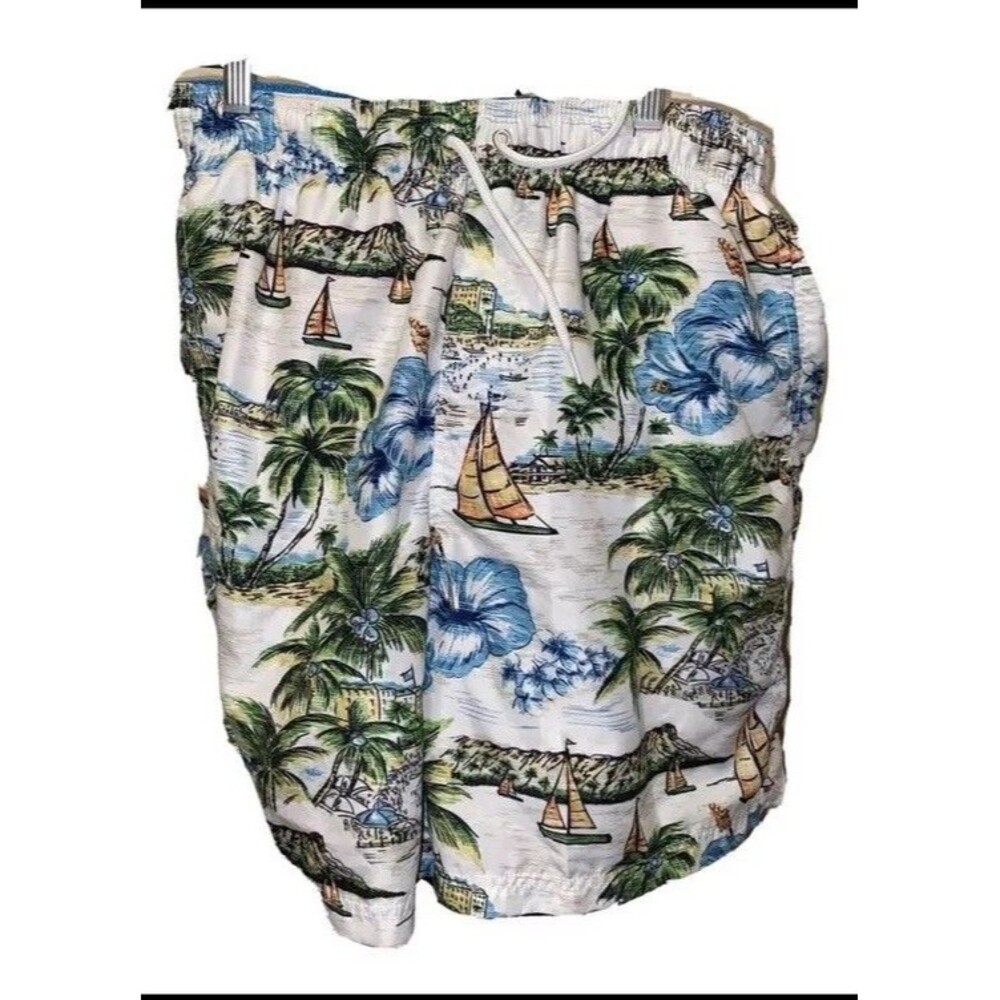 Croft & Barrow Mens Swimwear Trunks Multicolor Medium 100% Polyester Shorts